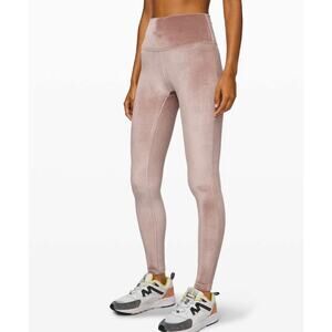 Lululemon Wunder Under Lounge High Rise Velour Velvet Leggings Spanish Oak 8